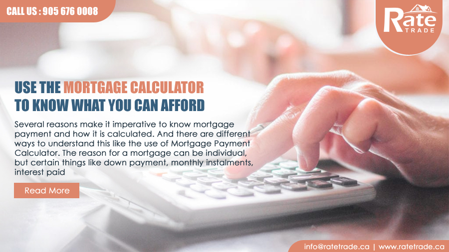 Use the Mortgage Calculator to know what you can afford