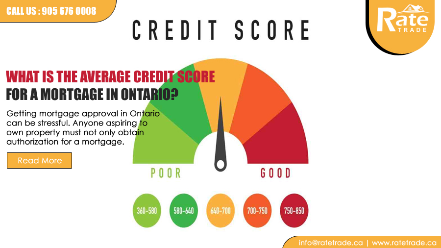 What is the average credit score for a mortgage in Ontario?